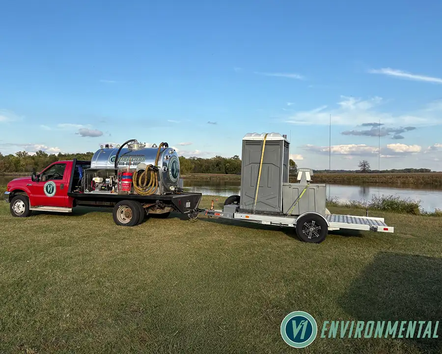V1 Environmental - Portable Toilets for Events & Gatherings delivered in a timely manner across southern Illinois